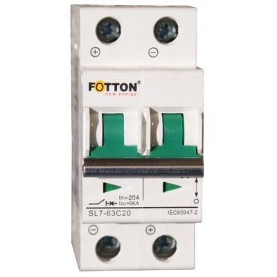 Bezpiecznik - wyłącznik nad prądowy FOTTON SL7 2P 25A 600V DC