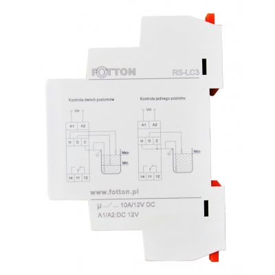 Czujnik poziomu cieczy - kontroler poziomu FOTTON RS-LC3 12VDC